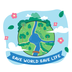 Save World Save Life Sticker 2022
