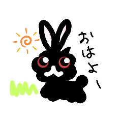 kawaii Black Rabbits/Revised version