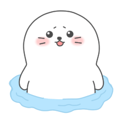 cute harp seal TaengTaengi