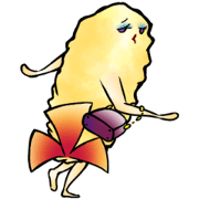 The young lady is shrimp tempura