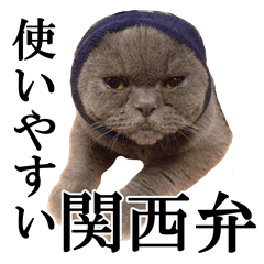ぶさかわいい猫のスタンプ使いやすい関西弁