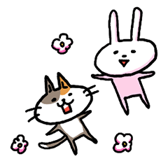 Funny cat & bunny from KAGOSHIMA cheers!