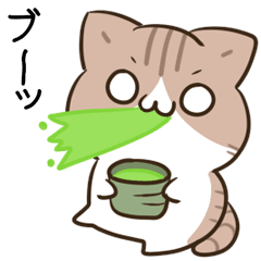 moving unmotivated calico cat Sticker6