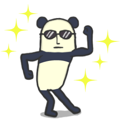 Sunglasses panda greeting