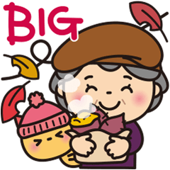 Grandma's fall sticker : BIG_Japanese