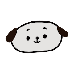 Simple and cute dog Sticker
