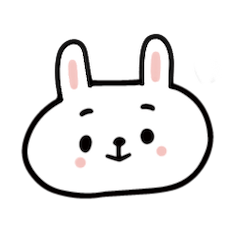 Simple and cute rabbit Sticker