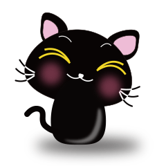 Little black alien Cat//by minogirl