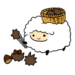 mheeee's sheep sticker (autumn)