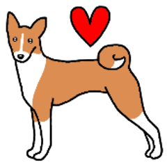 Dog stamp Basenji