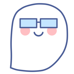 glasses ghost Sticker