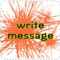 watercolor drops : message sticker