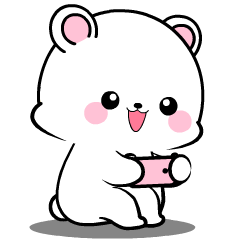 Lovely White Bear : Animated Stickers