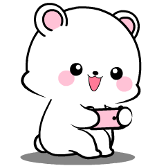 Lovely White Bear : Animated Stickers