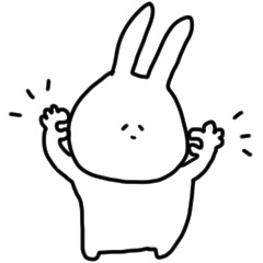 Rabbit only. No letters. – LINE stickers | LINE STORE