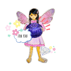 colored pencil fairies