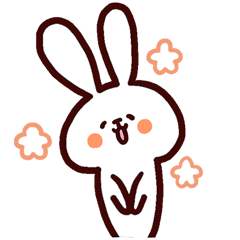 heartwarming rabbit stamp