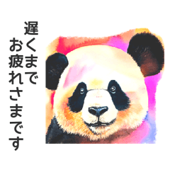 熊貓水彩貼紙