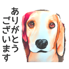 dog watercolor sticker