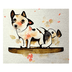 The dog in Edo period