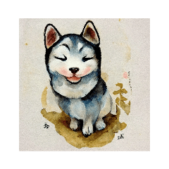 The husky in Edo period