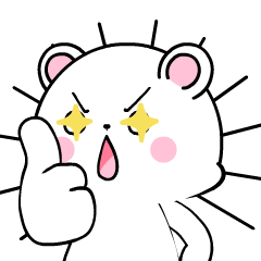 Lovely White Bear 2: Animated Stickers