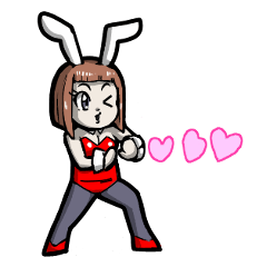 Bunny Girl Sticker Moechara Style