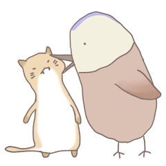 The cat and the big dumb bird