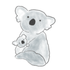fluffy koalas sticker