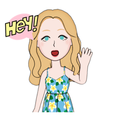 Saori's greeting stamp