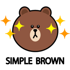 SIMPLE BROWN STICKER