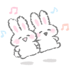The white bunny stickers 7