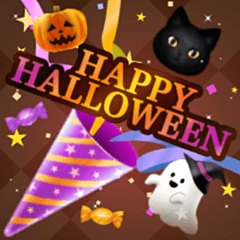 黒猫のハロウィン/大人かわいいかぼちゃ*