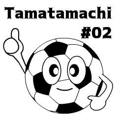 タマタマッチ０２　サッカーボールスタンプ