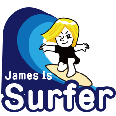 BROWN & FRIENDS James is a surfer