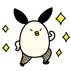 egg bunny sticker -LINE stamp day-
