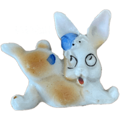 Rabbit with a stupid face