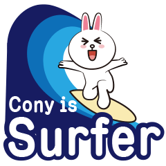 BROWN & FRIENDS Cony is a surfer
