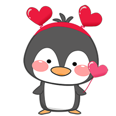 Cute little penguin Happy
