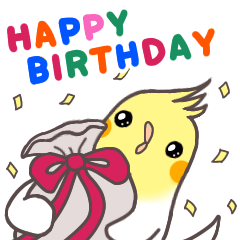 Birthday stickers for parakeets
