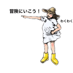 Kawaii Little Girl Stickers Collection