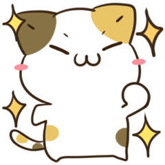 moving unmotivated calico cat Sticker7
