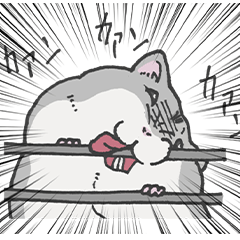 Very angry Djungarian hamster sticker
