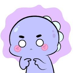 Chubby Grumpy Dino 2 :Animated Stickers