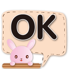 Cute pink rabbit-practical phrase