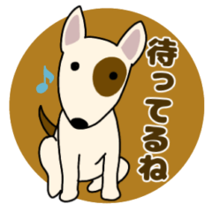 bull terrier sticker for close friends