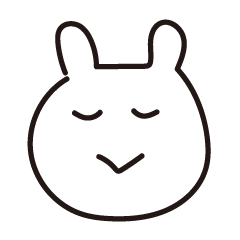 simple white rabbit sticker