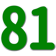 Number "81 to 120" green stamp