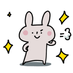 move!cheerful rabbit sticker