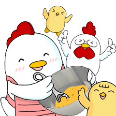 Cute chicken Tokky and Coco-chan 2